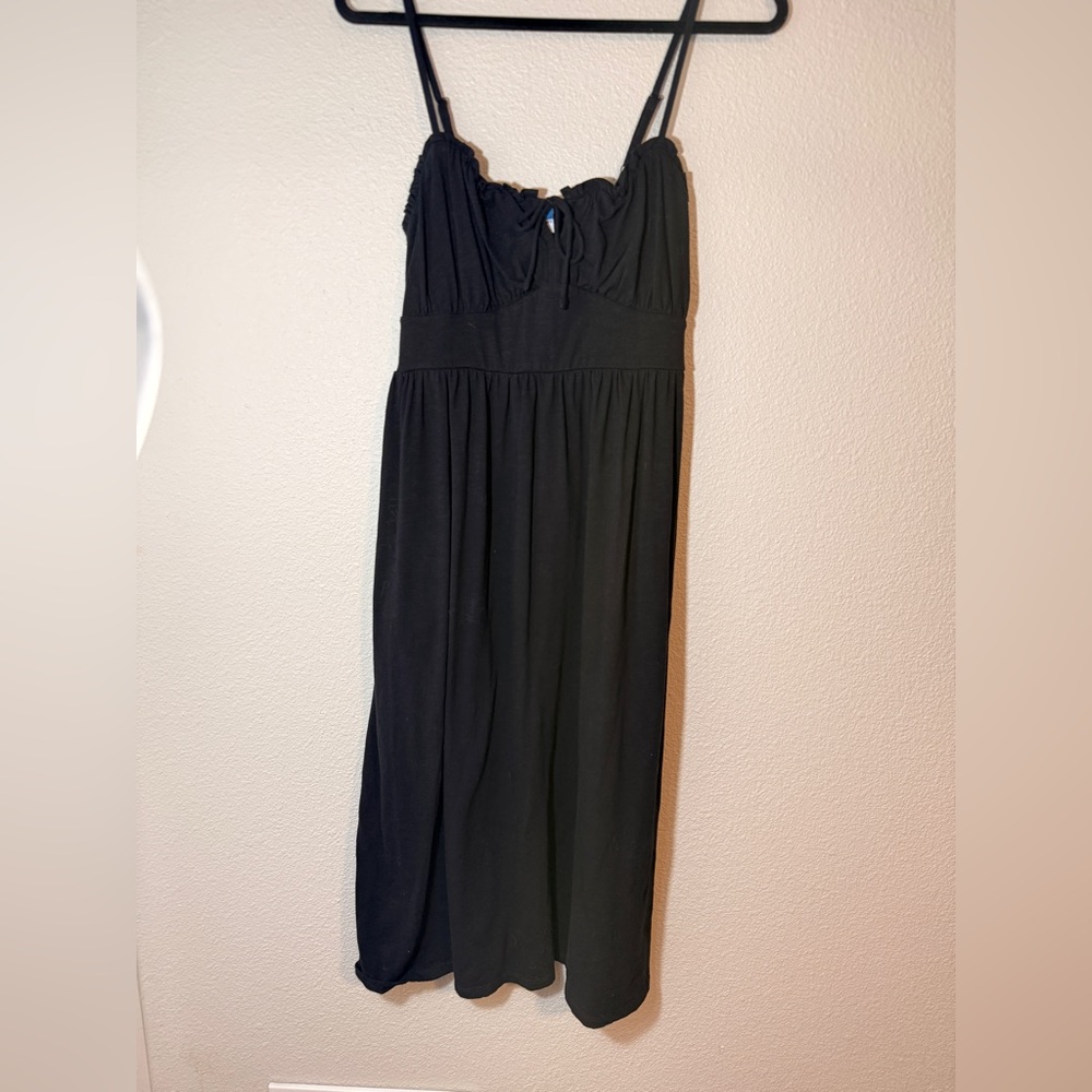 Old Navy Black Medium Milk Maid Style Front Tie Top